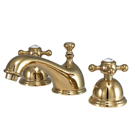 Kingston Brass KS3962BX 8" Widespread Bathroom Faucet, Polished Brass KS3962BX